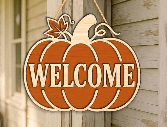 Download Welcome Pumpkin Fall Door Sign - Pumpkin Collection