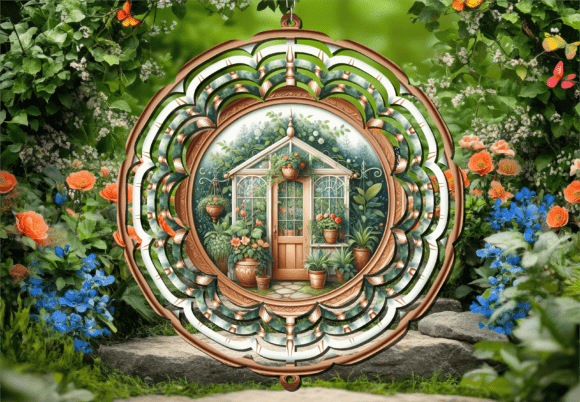 Download Greenhouse Garden Floral 3D Wind Spinner - Premium Resources