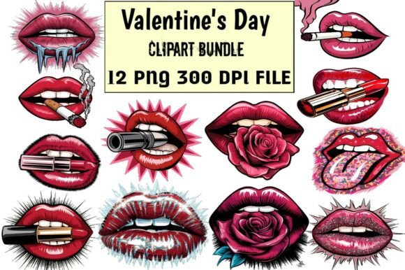 Download Alentine Lips Clipart Bundle – Sexy Lips - Lips clipart bundle Collection